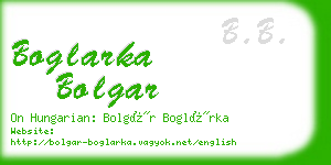 boglarka bolgar business card
